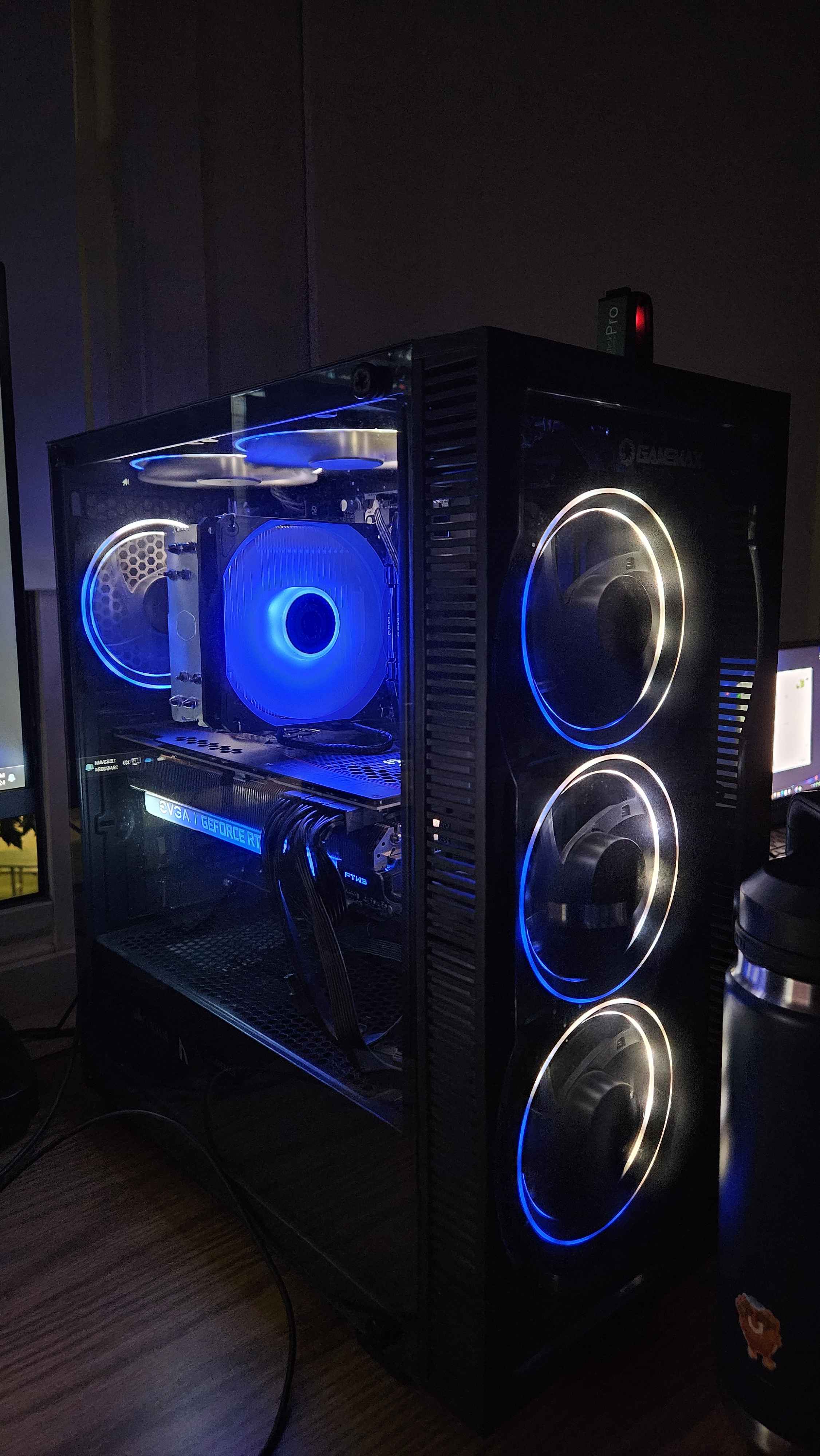 image of an updated custom built PC with lights