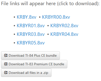 screenshot of the files available to download after a conversion