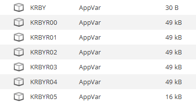screenshot of the bundle contents on the calculator