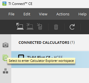 visual of the file explorer button in the utility software.