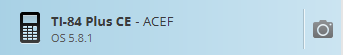 visual of my calculators version in the utility software.